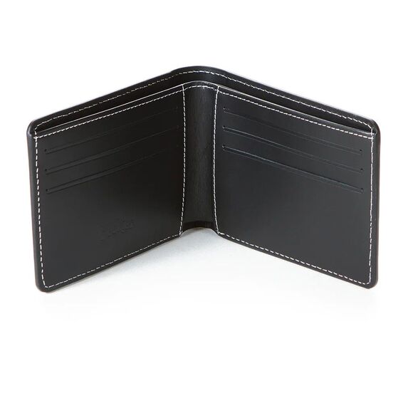 Cookies Leather Monogram Embossed Bi Fold Wallet Black - Picture 2 of 4